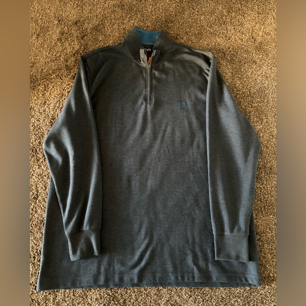 Chaps XXL Tall 1/4 zip long sleeve pullover in navy